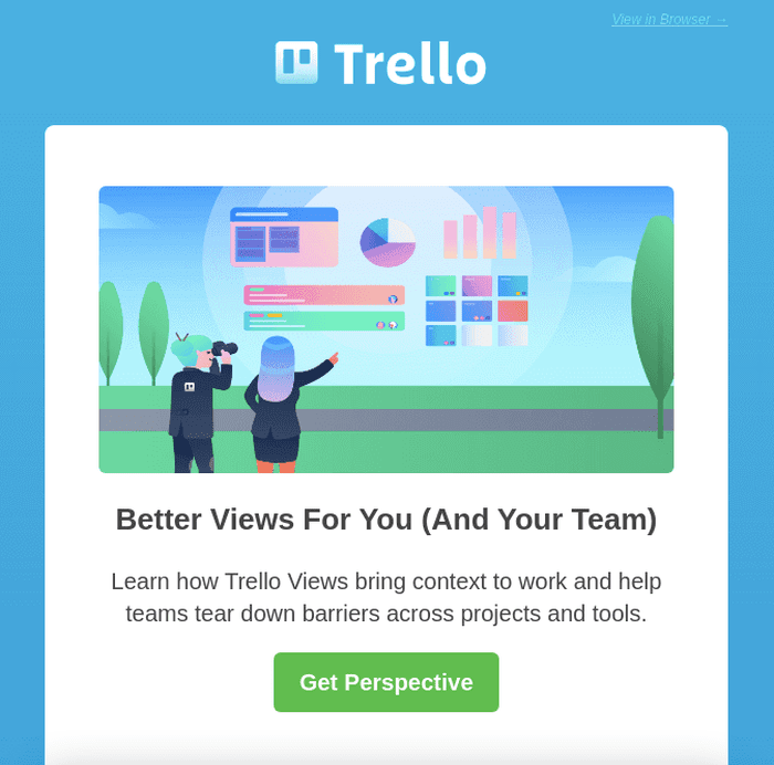 Esempio di newsletter (Trello).